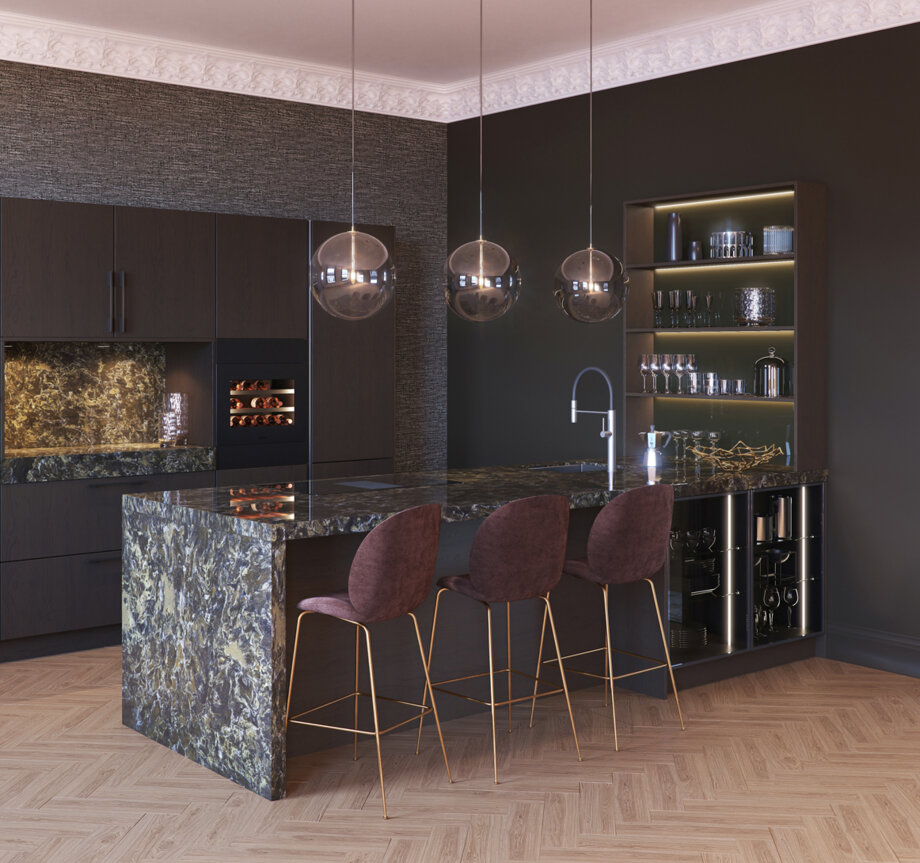 Warm contemporary kitchen design